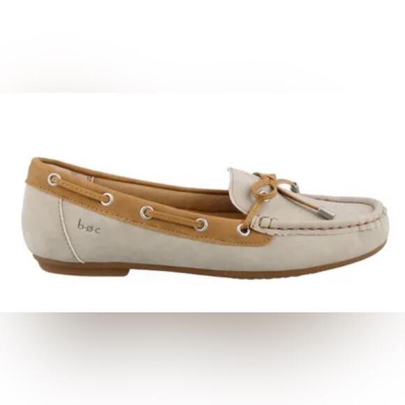 BORN Concept Carolann Tan & Beige Bow Loafer - Picture 1 of 11
